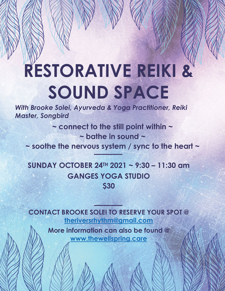 Restorative Reiki and Sound Space poster