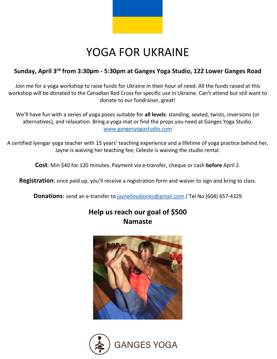 Yoga for Ukraine poster