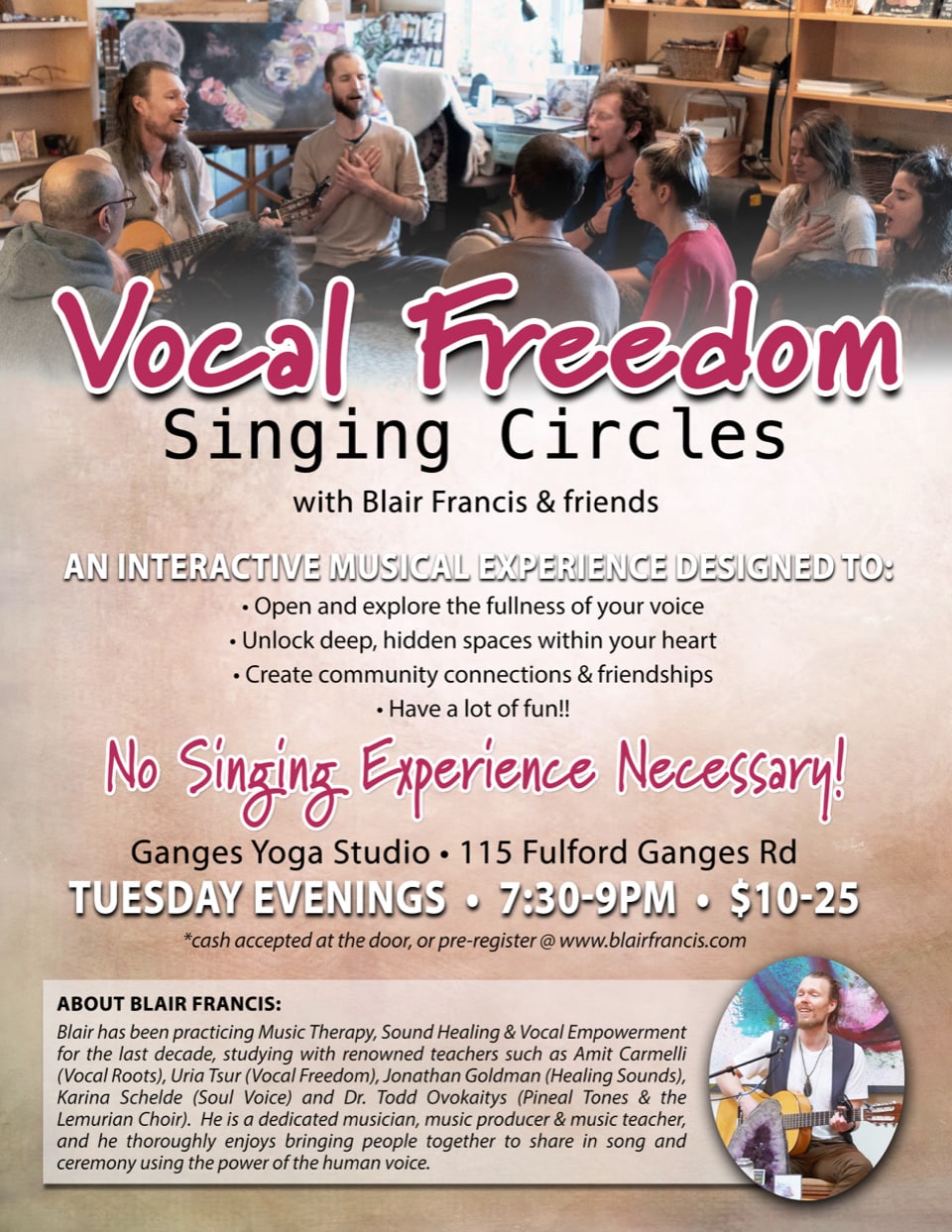 Vocal Freedom Singing Circle Poster