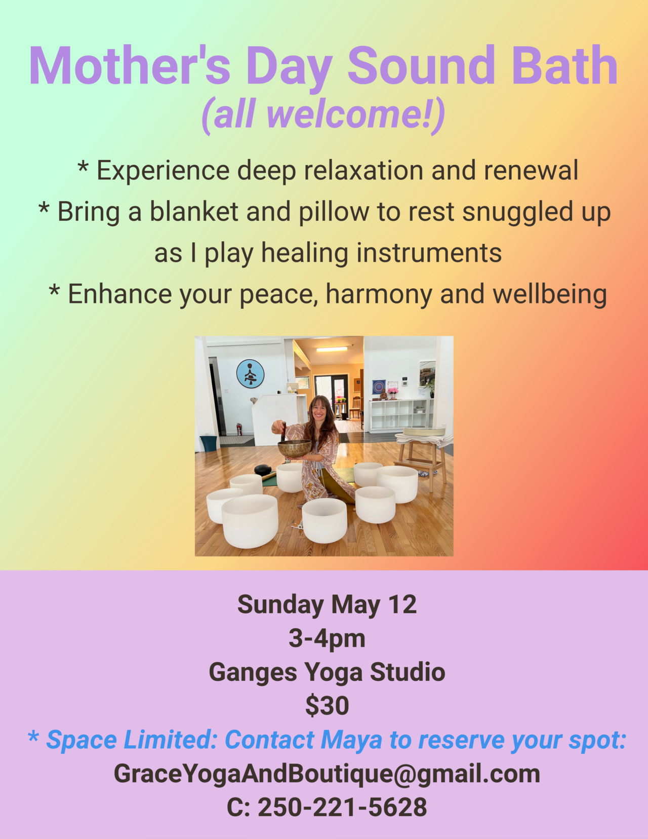 Mother's Day Sound Bath - Ganges Yoga Studio